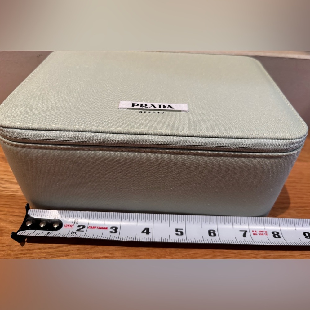 NEW Prada Mirrored Cosmetics Box with Zipper to keep all your Prada goodies in